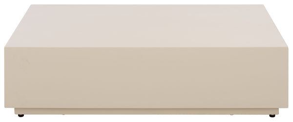 Tina Polystone Rectangle Coffee Table With Low-Profile Modern Silhouette And Durable Smooth Finish