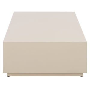 Tina Polystone Rectangle Coffee Table With Low-Profile Modern Silhouette And Durable Smooth Finish