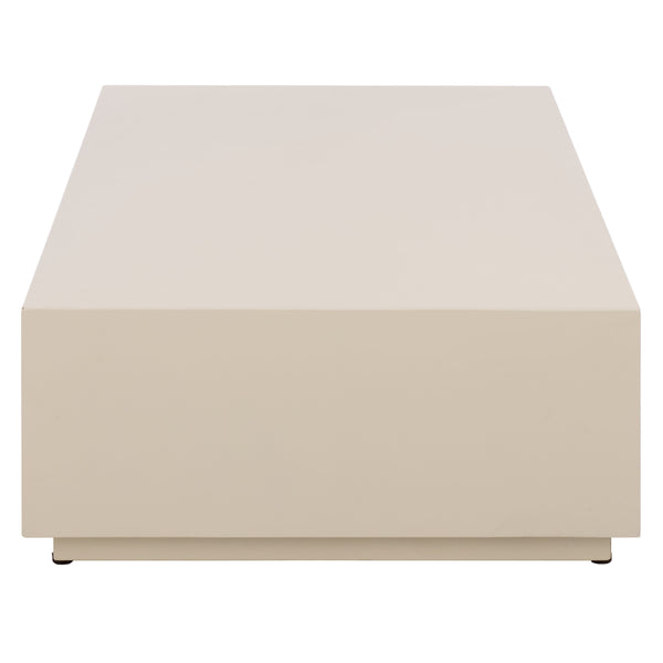 Tina Polystone Rectangle Coffee Table With Low-Profile Modern Silhouette And Durable Smooth Finish