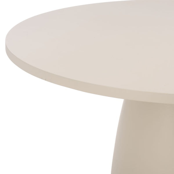 Safavieh Tina Round Dining Table Matte Finish Minimalist Style Seats Four Open Plan Spaces Ivory PAT6216C-2BX