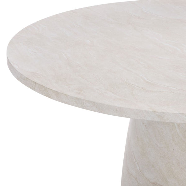 Safavieh Tina Round Dining Table Matte Finish Minimalist Style Seats Four Open Plan Spaces Smoke PAT6217B-2BX