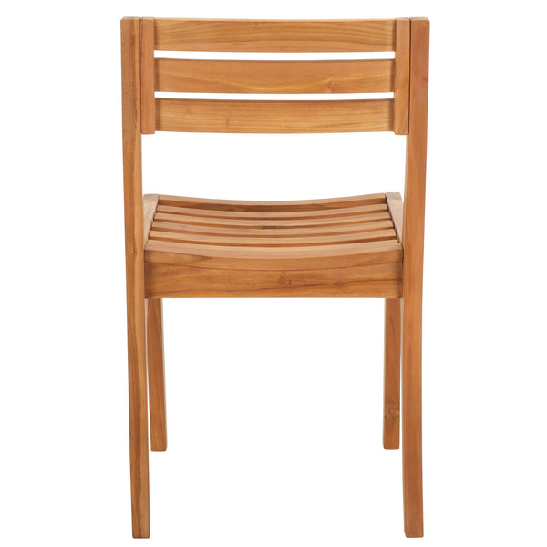 Safavieh Anna Natural Teak Chair - Timeless Outdoor Elegance For Patios & Gardens, Durable & Stylish Design Natural  Pat6502a-set2