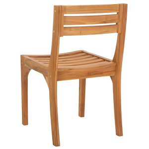 Safavieh Anna Natural Teak Chair - Timeless Outdoor Elegance For Patios & Gardens, Durable & Stylish Design Natural  Pat6502a-set2