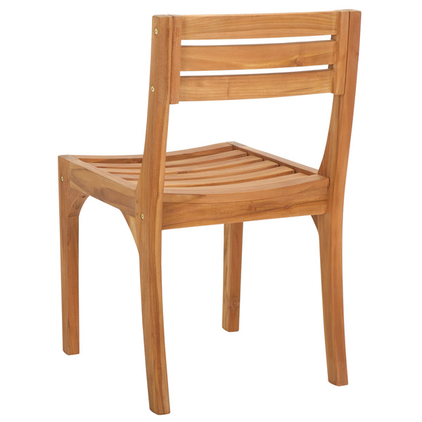 Safavieh Anna Natural Teak Chair - Timeless Outdoor Elegance For Patios & Gardens, Durable & Stylish Design Natural  Pat6502a-set2