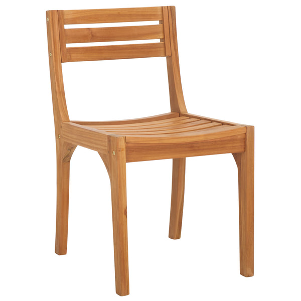 Safavieh Anna Natural Teak Chair - Timeless Outdoor Elegance For Patios & Gardens, Durable & Stylish Design Natural  Pat6502a-set2