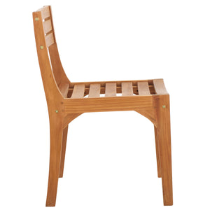 Safavieh Anna Natural Teak Chair - Timeless Outdoor Elegance For Patios & Gardens, Durable & Stylish Design Natural  Pat6502a-set2