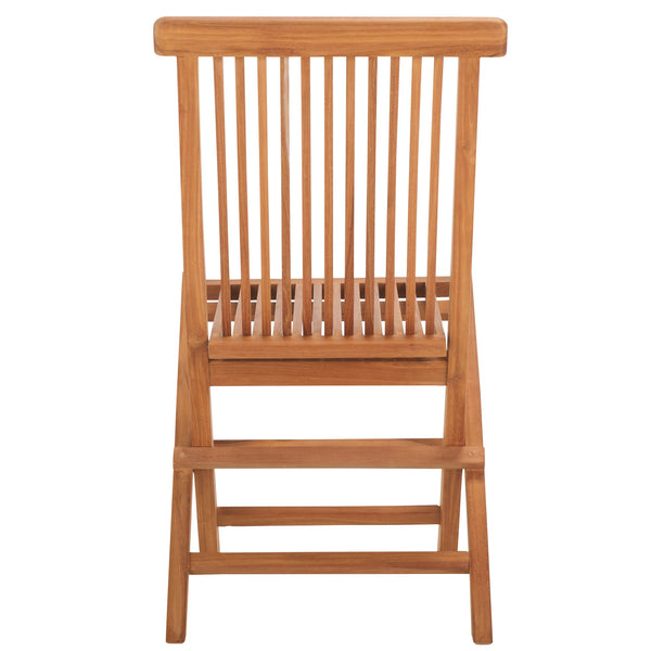 Safavieh Holly Solid Teak Folding Chair - Durable Outdoor Seating With Natural Elegance For Any Space Natural  Pat6503a-set2