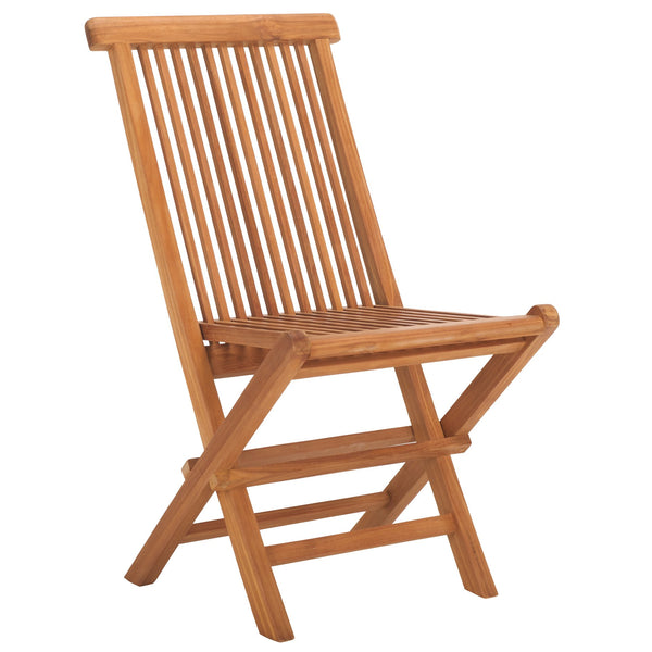 Safavieh Holly Solid Teak Folding Chair - Durable Outdoor Seating With Natural Elegance For Any Space Natural  Pat6503a-set2