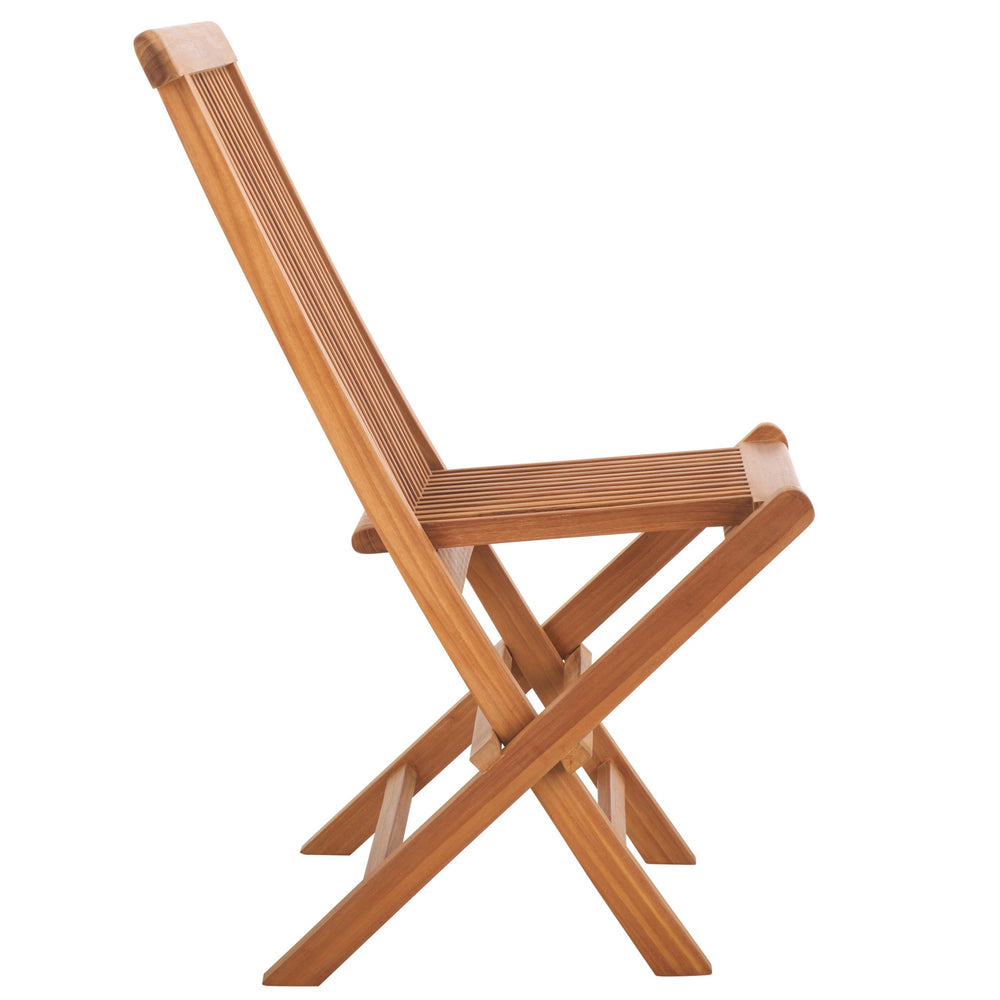 Safavieh Holly Solid Teak Folding Chair - Durable Outdoor Seating With Natural Elegance For Any Space Natural  Pat6503a-set2