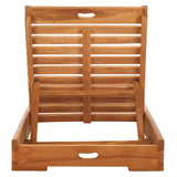 Safavieh Aberdeen Solid Teak Lounger Natural PAT6504A