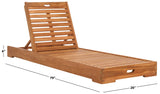 Safavieh Aberdeen Solid Teak Lounger Natural PAT6504A