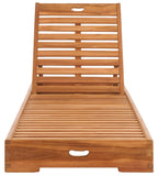 Safavieh Aberdeen Solid Teak Lounger Natural PAT6504A