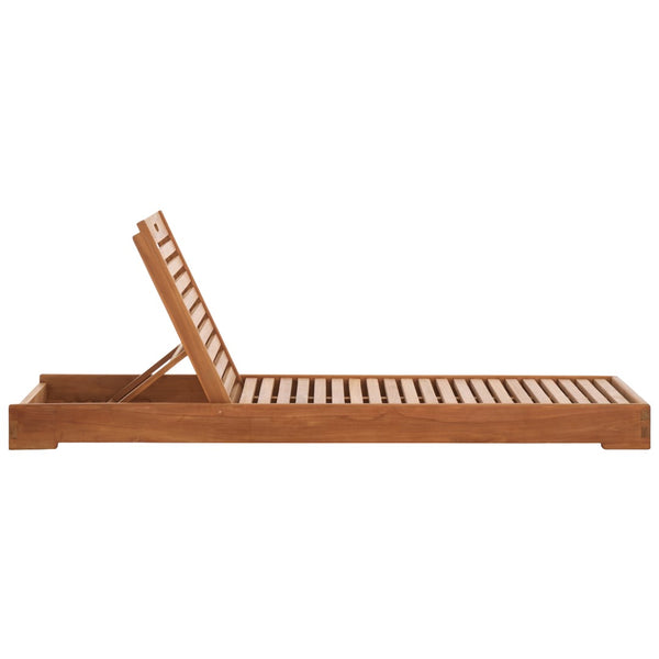 Safavieh Aberdeen Solid Teak Lounger Natural PAT6504A