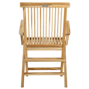 Safavieh Marcus Solid Teak Folding Arm Chair - Elegant, Weather-resistant Outdoor Seating For Your Patio Natural Teak Wood Pat6601a-set2