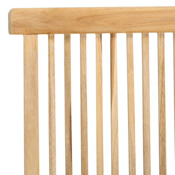 Safavieh Marcus Solid Teak Folding Arm Chair - Elegant, Weather-resistant Outdoor Seating For Your Patio Natural Teak Wood Pat6601a-set2