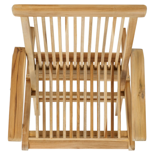 Safavieh Marcus Solid Teak Folding Arm Chair - Elegant, Weather-resistant Outdoor Seating For Your Patio Natural Teak Wood Pat6601a-set2