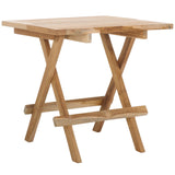 Safavieh Saba Solid Teak Folding Square Table Natural PAT6602A