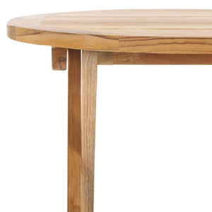 Safavieh Rory Solid Teak Folding Round Table Natural PAT6603A