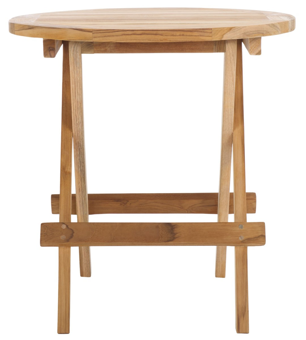 Safavieh Rory Solid Teak Folding Round Table Natural PAT6603A