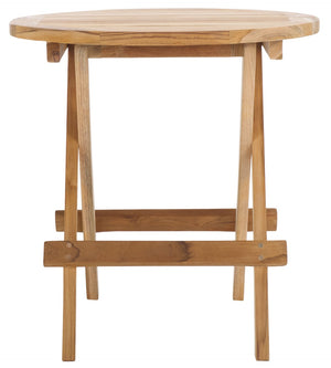 Safavieh Rory Solid Teak Folding Round Table Natural PAT6603A