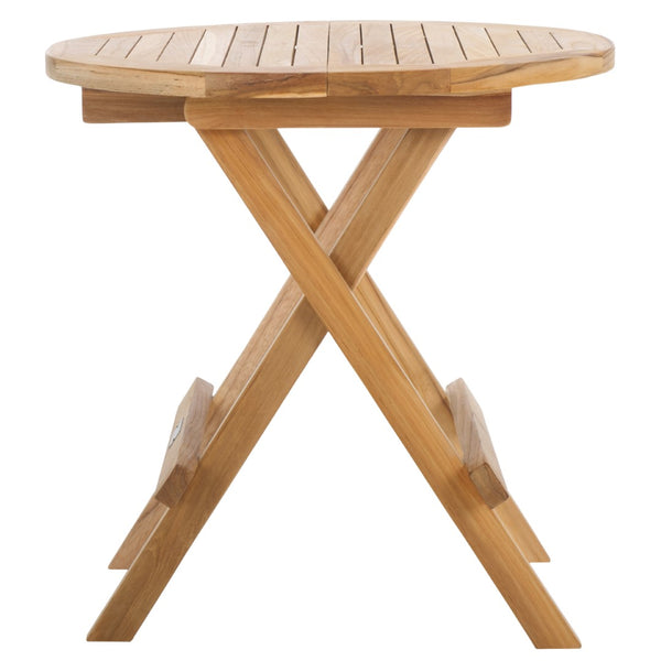 Safavieh Rory Solid Teak Folding Round Table Natural PAT6603A