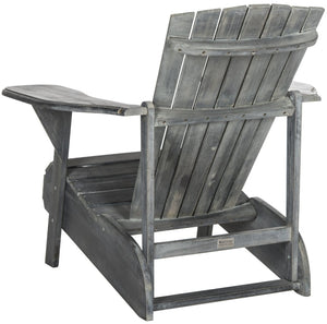 Safavieh MOPANI Chair - Modern Adirondack Design in Sustainable Acacia Wood for Stylish Outdoor Relaxation Ash Grey PAT6700A