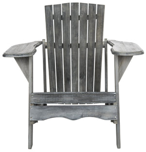 Safavieh MOPANI Chair - Modern Adirondack Design in Sustainable Acacia Wood for Stylish Outdoor Relaxation Ash Grey PAT6700A