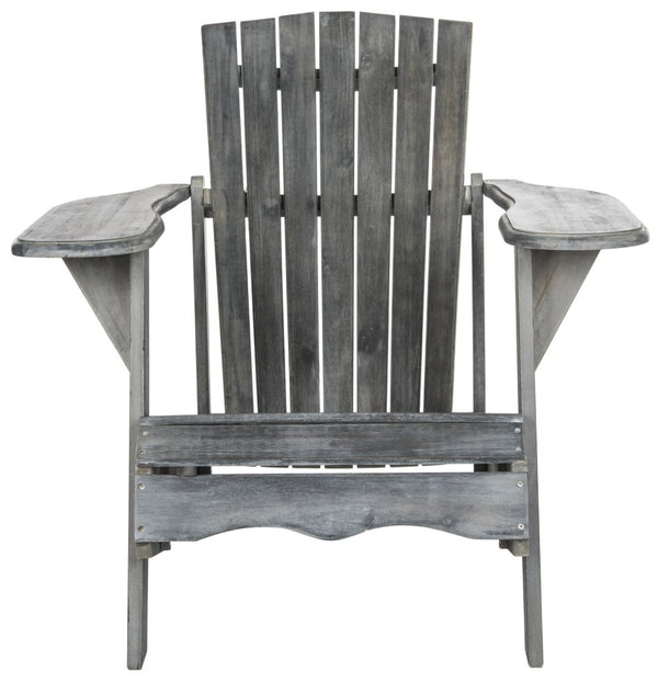 Safavieh MOPANI Chair - Modern Adirondack Design in Sustainable Acacia Wood for Stylish Outdoor Relaxation Ash Grey PAT6700A