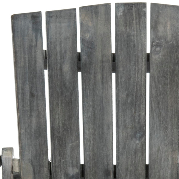 Safavieh MOPANI Chair - Modern Adirondack Design in Sustainable Acacia Wood for Stylish Outdoor Relaxation Ash Grey PAT6700A