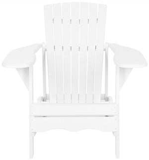 Safavieh MOPANI Chair - Modern Adirondack Design in Sustainable Acacia Wood for Stylish Outdoor Relaxation White PAT6700B
