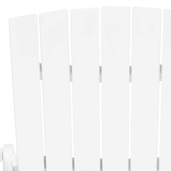 Safavieh MOPANI Chair - Modern Adirondack Design in Sustainable Acacia Wood for Stylish Outdoor Relaxation White PAT6700B