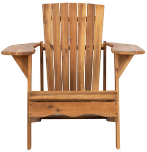 Safavieh MOPANI Chair - Modern Adirondack Design in Sustainable Acacia Wood for Stylish Outdoor Relaxation Natural PAT6700C