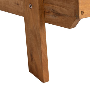Safavieh MOPANI Chair - Modern Adirondack Design in Sustainable Acacia Wood for Stylish Outdoor Relaxation Natural PAT6700C