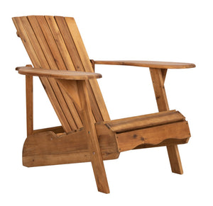 Safavieh MOPANI Chair - Modern Adirondack Design in Sustainable Acacia Wood for Stylish Outdoor Relaxation Natural PAT6700C