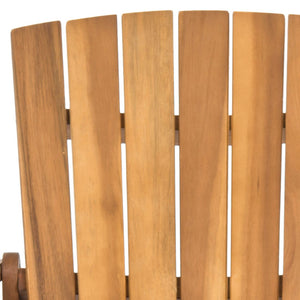 Safavieh MOPANI Chair - Modern Adirondack Design in Sustainable Acacia Wood for Stylish Outdoor Relaxation Natural PAT6700C