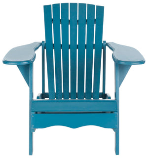 Safavieh MOPANI Chair - Modern Adirondack Design in Sustainable Acacia Wood for Stylish Outdoor Relaxation Blue PAT6700D