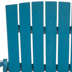 Safavieh MOPANI Chair - Modern Adirondack Design in Sustainable Acacia Wood for Stylish Outdoor Relaxation Blue PAT6700D