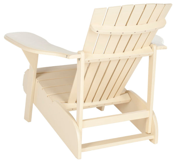 Safavieh MOPANI Chair - Modern Adirondack Design in Sustainable Acacia Wood for Stylish Outdoor Relaxation Beige PAT6700E