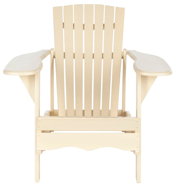 Safavieh MOPANI Chair - Modern Adirondack Design in Sustainable Acacia Wood for Stylish Outdoor Relaxation Beige PAT6700E