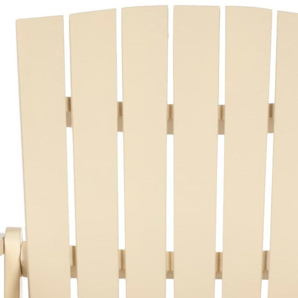 Safavieh MOPANI Chair - Modern Adirondack Design in Sustainable Acacia Wood for Stylish Outdoor Relaxation Beige PAT6700E