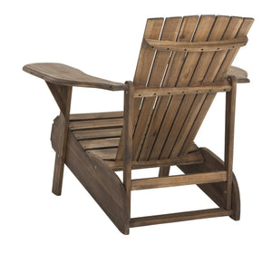 Safavieh MOPANI Chair - Modern Adirondack Design in Sustainable Acacia Wood for Stylish Outdoor Relaxation Rustic Brown PAT6700G