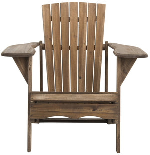 Safavieh MOPANI Chair - Modern Adirondack Design in Sustainable Acacia Wood for Stylish Outdoor Relaxation Rustic Brown PAT6700G