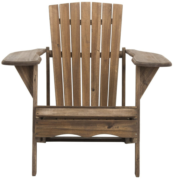Safavieh MOPANI Chair - Modern Adirondack Design in Sustainable Acacia Wood for Stylish Outdoor Relaxation Rustic Brown PAT6700G