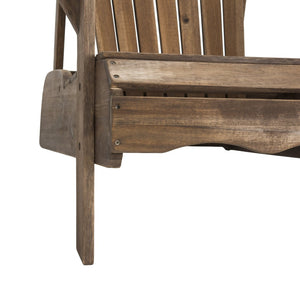 Safavieh MOPANI Chair - Modern Adirondack Design in Sustainable Acacia Wood for Stylish Outdoor Relaxation Rustic Brown PAT6700G