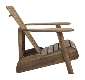 Safavieh MOPANI Chair - Modern Adirondack Design in Sustainable Acacia Wood for Stylish Outdoor Relaxation Rustic Brown PAT6700G