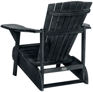 Safavieh MOPANI Chair - Modern Adirondack Design in Sustainable Acacia Wood for Stylish Outdoor Relaxation Dark Slate Gray PAT6700K