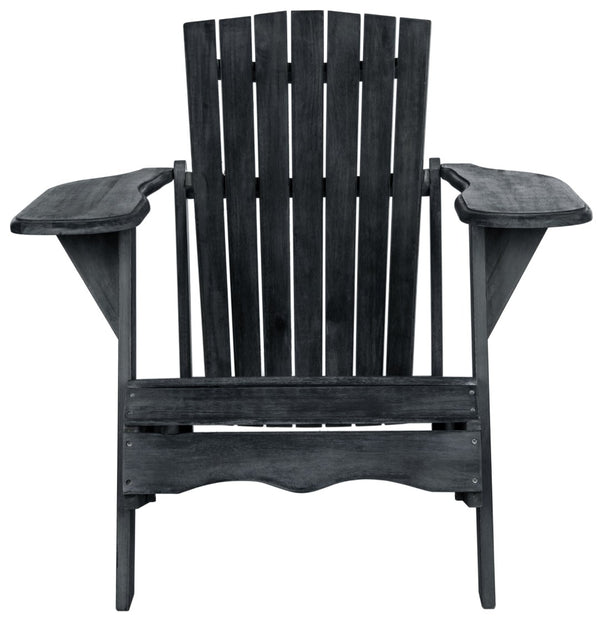 Safavieh MOPANI Chair - Modern Adirondack Design in Sustainable Acacia Wood for Stylish Outdoor Relaxation Dark Slate Gray PAT6700K