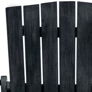 Safavieh MOPANI Chair - Modern Adirondack Design in Sustainable Acacia Wood for Stylish Outdoor Relaxation Dark Slate Gray PAT6700K