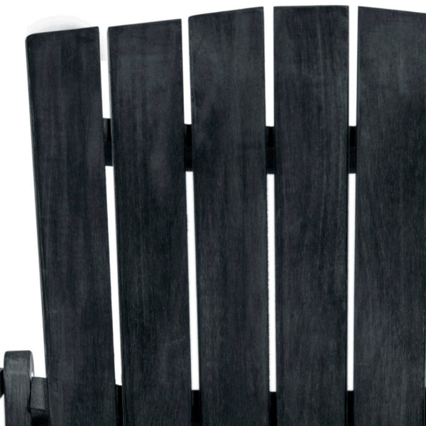 Safavieh MOPANI Chair - Modern Adirondack Design in Sustainable Acacia Wood for Stylish Outdoor Relaxation Dark Slate Gray PAT6700K