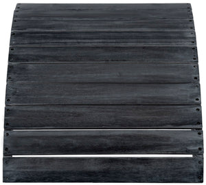 Safavieh MOPANI Ottoman - Stylish Adirondack Slatted Design for Outdoor Comfort and Timeless Curb Appeal Dark Slate Gray PAT6701K